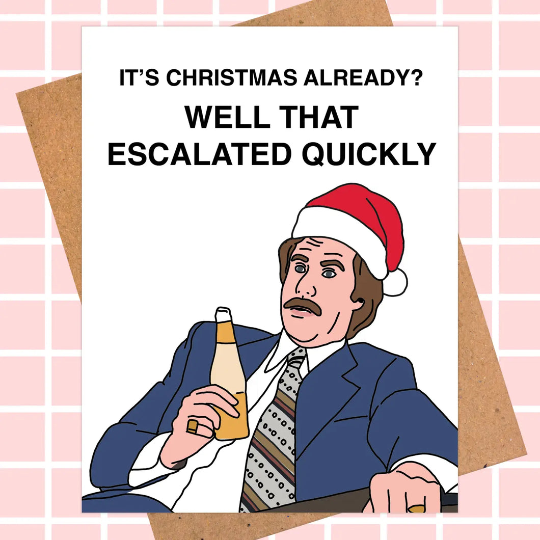 Ron Burgundy Holiday Card