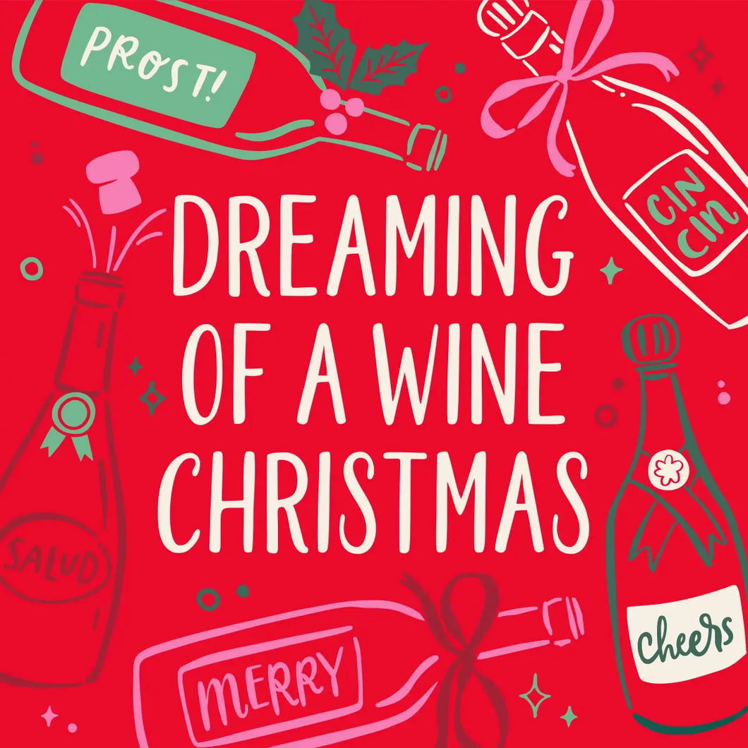 Wine Christmas Holiday Cocktail Napkins - 20ct