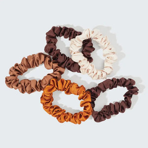 Kitsch Ultra Petite Satin Scrunchies 6pc - Sedona