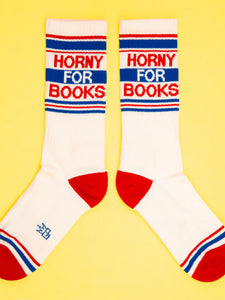 Gumball Poodle - Horny For Books Gym Crew Socks