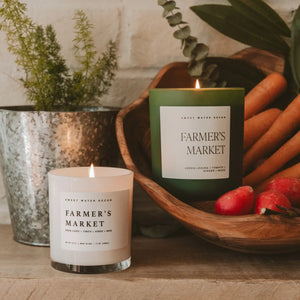 Sweet Water Decor - Farmer's Market Soy Candle White Jar 11oz