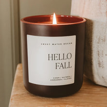 Load image into Gallery viewer, Sweet Water Decor - Hello Fall Soy Candle Matte Jar 15oz
