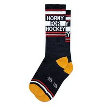 Load image into Gallery viewer, Gumball Poodle - Horny For Hockey Gym Crew Socks
