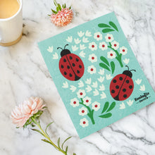 Load image into Gallery viewer, Ladybugs Swedish Dishcloth
