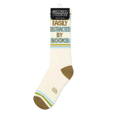 Load image into Gallery viewer, Gumball Poodle - Easily Distracted By Books Gym Crew Socks
