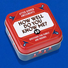Load image into Gallery viewer, After Dinner Amusements: How Well Do You Know Me? 50 Questions for Family and Friends

