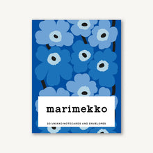 Load image into Gallery viewer, Marimekko Notes (Blues) 20 Unikko Notecards &amp; Envelopes
