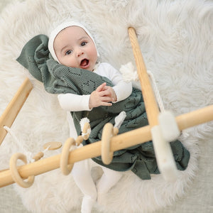 Bleu La La -  Luxury Cotton Swaddle Receiving Baby Blanket - Heart