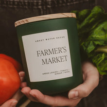 Load image into Gallery viewer, Sweet Water Decor - Farmer&#39;s Market Soy Candle Green Jar 15oz
