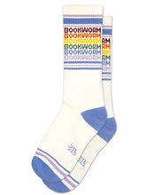 Load image into Gallery viewer, Gumball Poodle - Bookworm - Vintage Rainbow Repeat Gym Crew Socks
