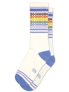 Gumball Poodle - Bookworm - Vintage Rainbow Repeat Gym Crew Socks