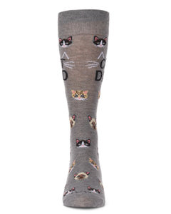 MeMoi - Cat Dad Bamboo Blend Crew Socks