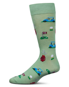 MeMoi - Tee Time Golf Bamboo Blend Crew Socks