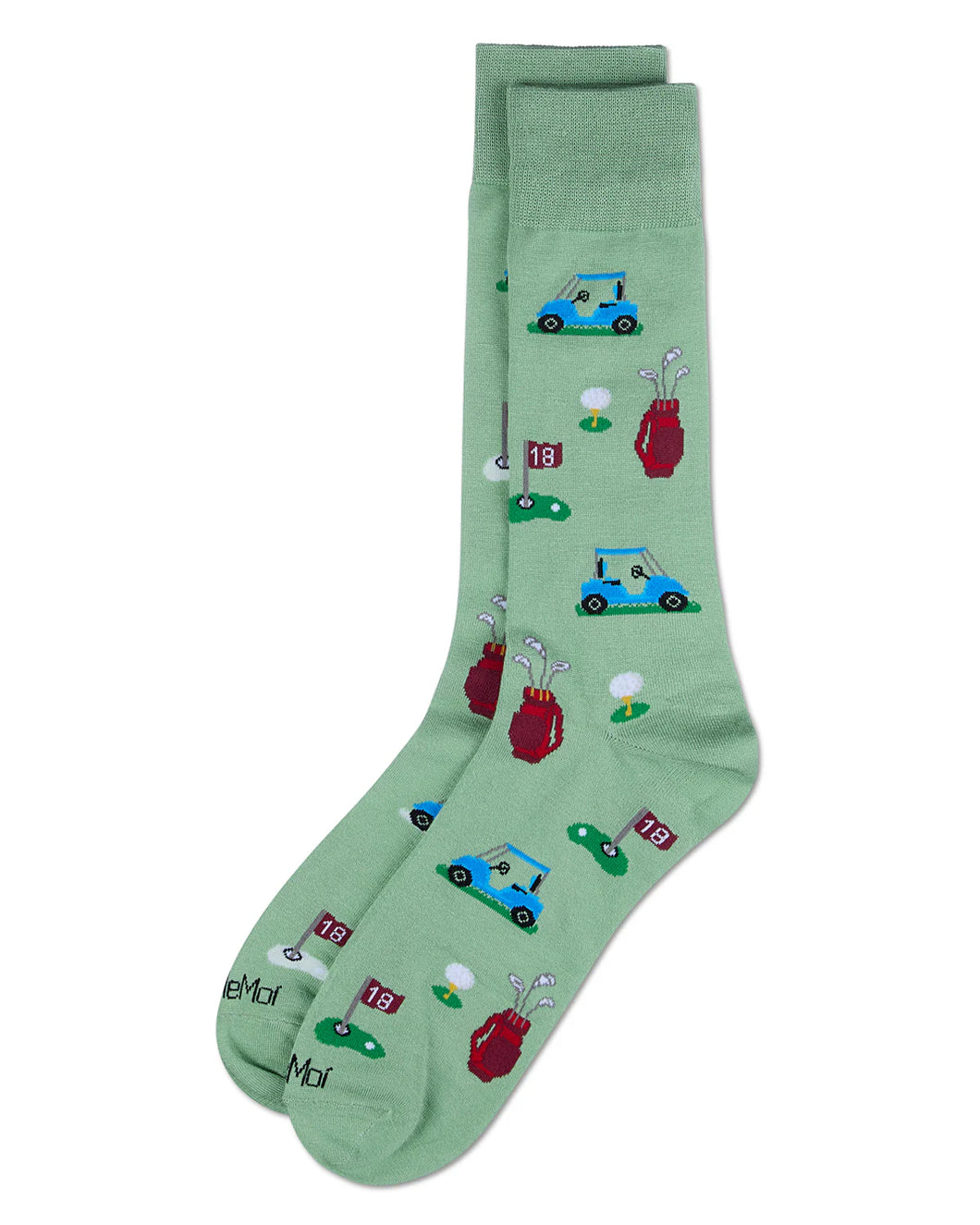 MeMoi - Tee Time Golf Bamboo Blend Crew Socks