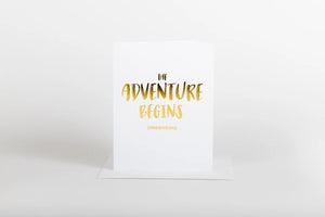 The Adventure Begins Congratulations Card