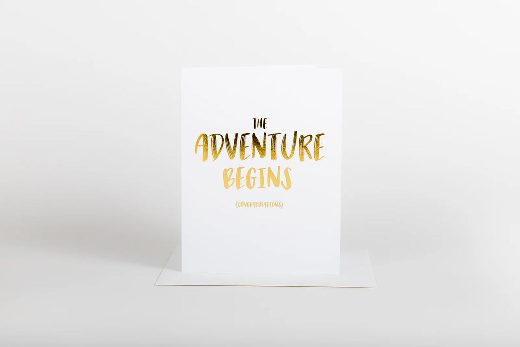 The Adventure Begins Congratulations Card