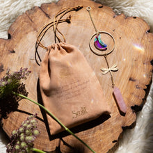 Load image into Gallery viewer, Scout - Stone Suncatcher - Dragonfly/Rose Quartz
