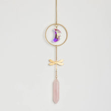 Load image into Gallery viewer, Scout - Stone Suncatcher - Dragonfly/Rose Quartz
