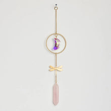 Load image into Gallery viewer, Scout - Stone Suncatcher - Dragonfly/Rose Quartz
