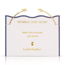 Load image into Gallery viewer, Connection Cuff Bracelet - Sparkle and Glow Moon &amp; Star
