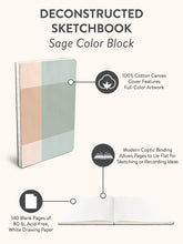 Load image into Gallery viewer, Sage Color Block Deconstructed Sketchbook
