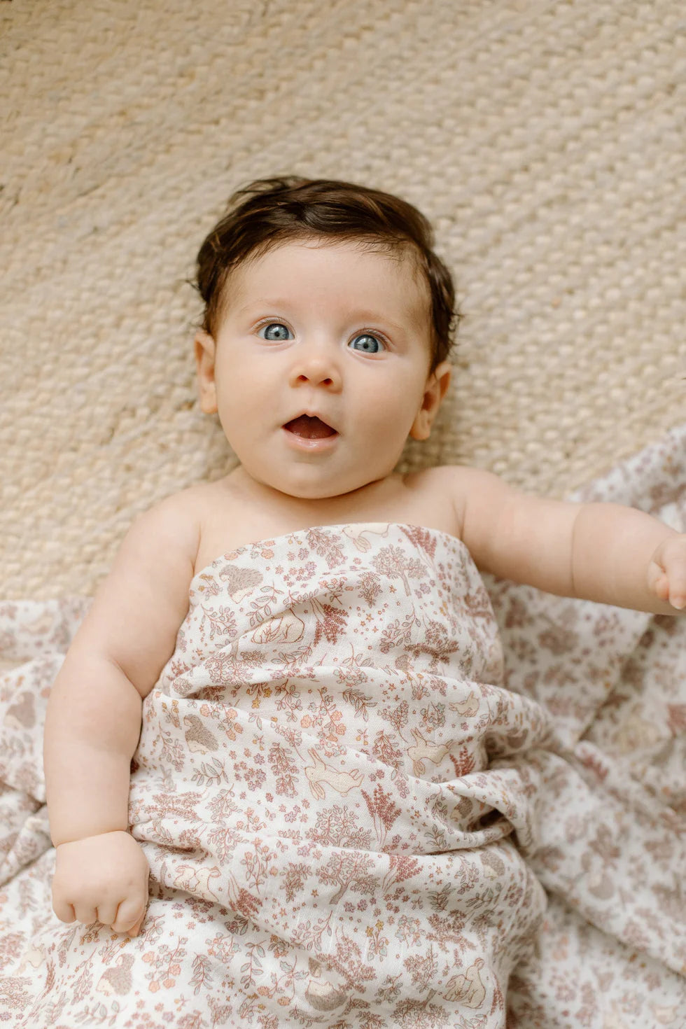 Loulou Lollipop Hedgehog Forest Muslin Swaddle