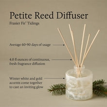 Load image into Gallery viewer, Thymes - Frasier Fir Tidings Petite Reed Diffuser
