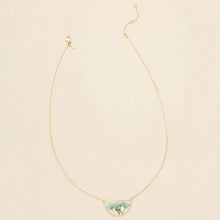Load image into Gallery viewer, Pressed Flower Necklace - Blue Baby's Breath/Gold
