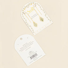 Load image into Gallery viewer, Pressed Flower Thread Earring - White Lace Flower/Gold
