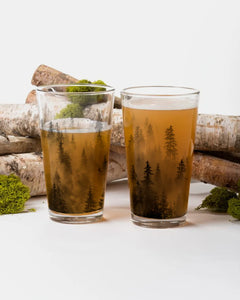 Forest and Clouds Pint Glass