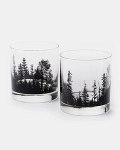 Forest Landscape Whiskey Glass