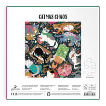 Load image into Gallery viewer, Catmas Chaos 500 Piece Foil Puzzle
