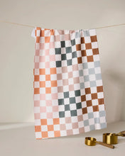 Load image into Gallery viewer, Geometry - Autumn Checkers Tea Towel
