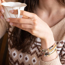 Load image into Gallery viewer, Scout - Hidden Message Bracelet - F♥cking Awesome/Aquamarine/Gold
