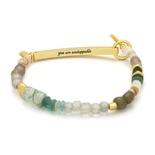 Load image into Gallery viewer, Scout - Hidden Message Bracelet - Unstoppable/Chiltonite/Gold
