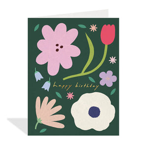 Happy Birthday Flowers Card