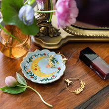 Load image into Gallery viewer, Scout - Jewelry Dish &amp; Stud Earring Set - Flower Moon/Blue
