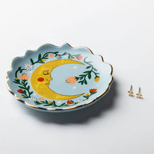 Load image into Gallery viewer, Scout - Jewelry Dish &amp; Stud Earring Set - Flower Moon/Blue
