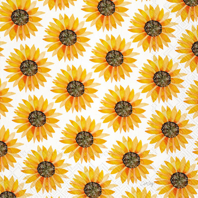 Sunflower Pattern Lunch Napkins