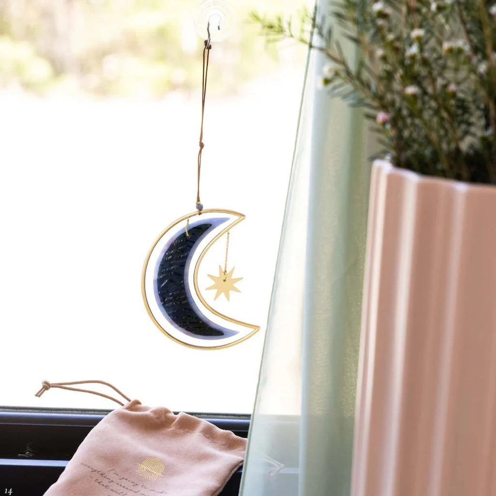 Scout - Stained Glass Light Catcher - Moon Star