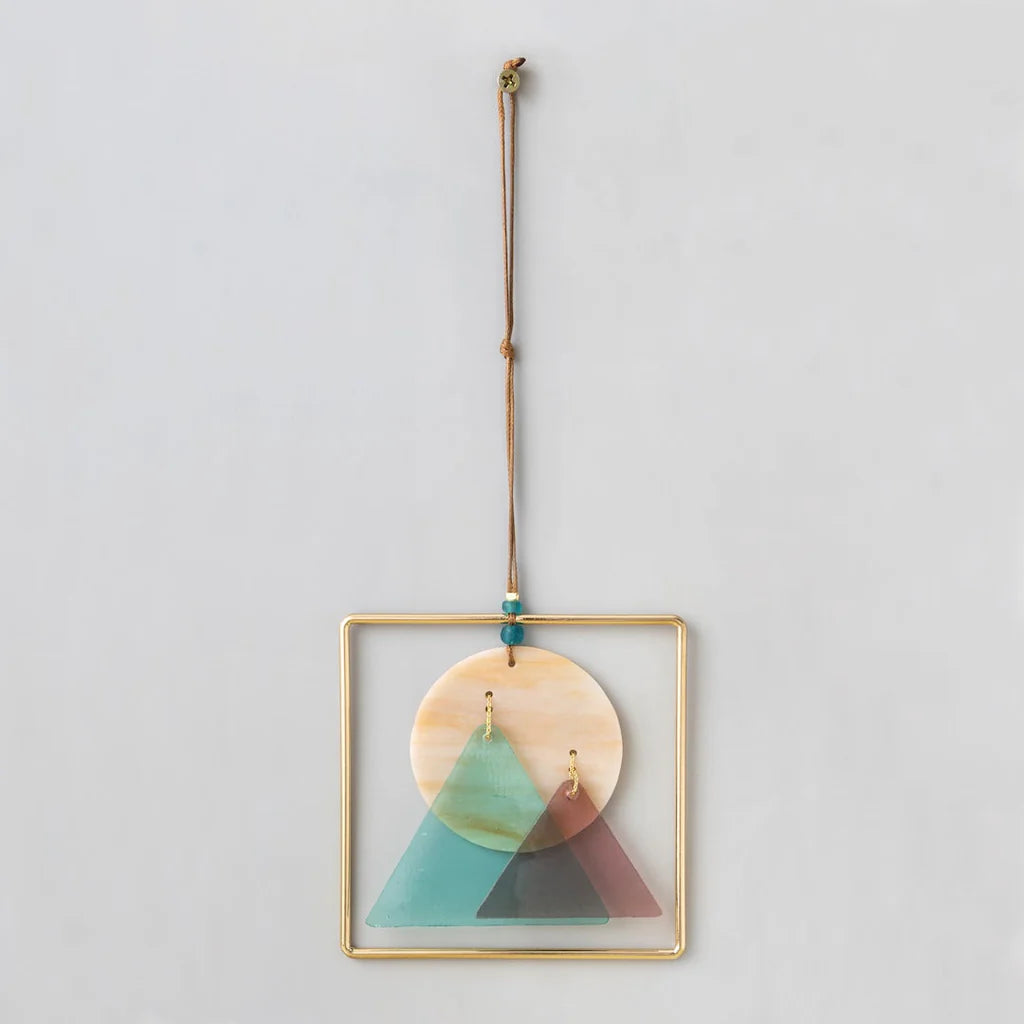 Scout - Stained Glass Light Catcher - Sunset Mountains