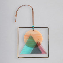 Load image into Gallery viewer, Scout - Stained Glass Light Catcher - Sunset Mountains
