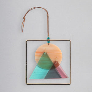 Scout - Stained Glass Light Catcher - Sunset Mountains