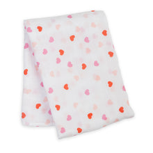 Load image into Gallery viewer, Lulujo Hearts Swaddling Blanket
