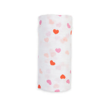 Load image into Gallery viewer, Lulujo Hearts Swaddling Blanket
