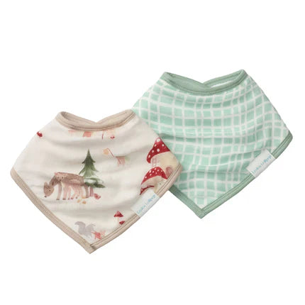 LouLou Lollipop Forest Families Muslin Bandana Bib Set