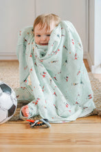 Load image into Gallery viewer, Loulou Lollipop The Beautiful Game Muslin Swaddle
