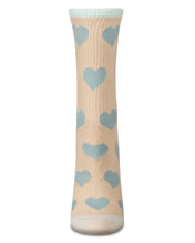 Load image into Gallery viewer, MeMoi - Radiate Love Glitter Heart Crew Socks
