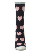 Load image into Gallery viewer, MeMoi - Radiate Love Glitter Heart Crew Socks
