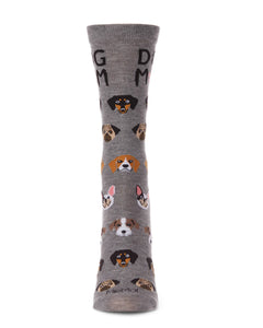 MeMoi - Dog Mom Bamboo Blend Crew Socks